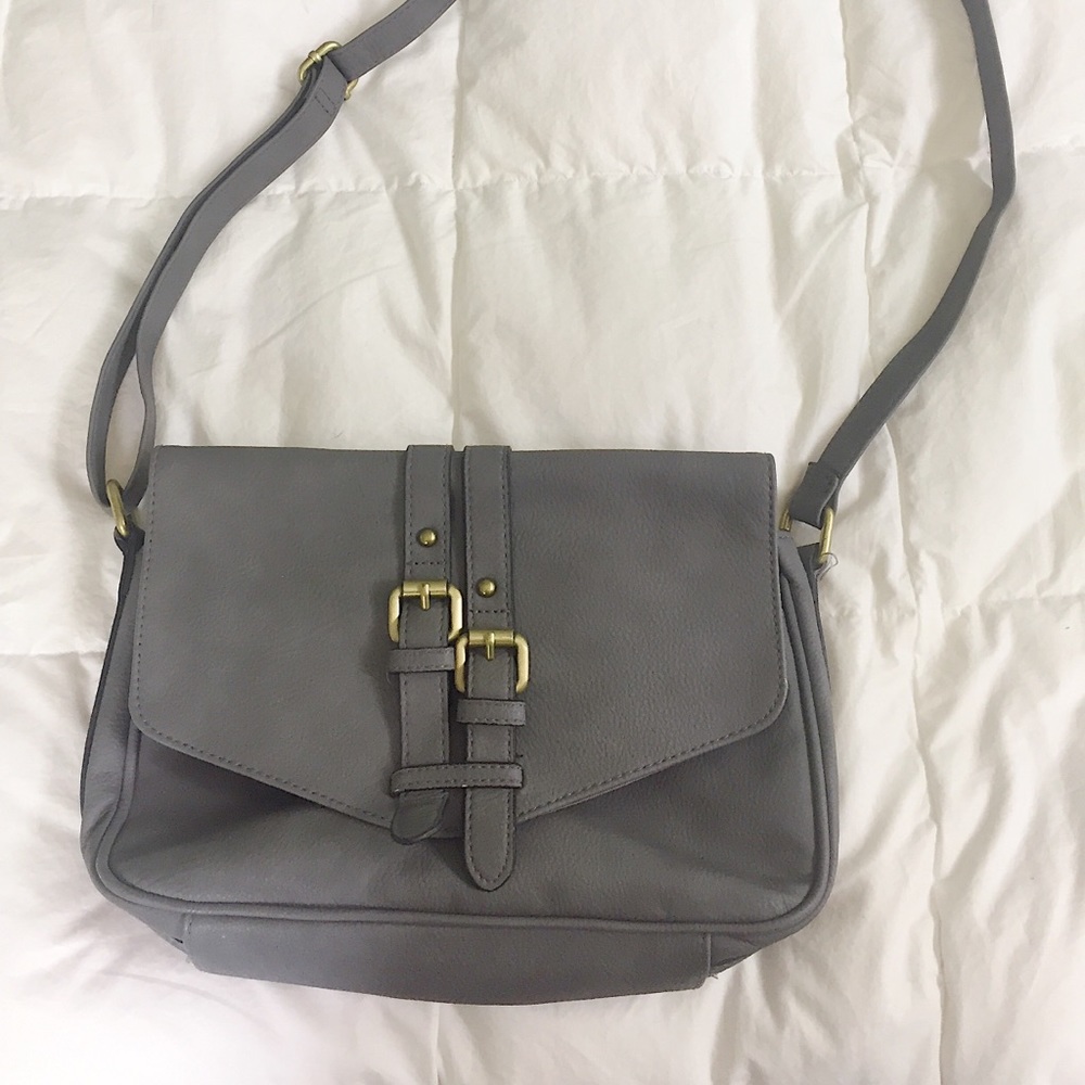 Merona Grey Crossbody Purse
